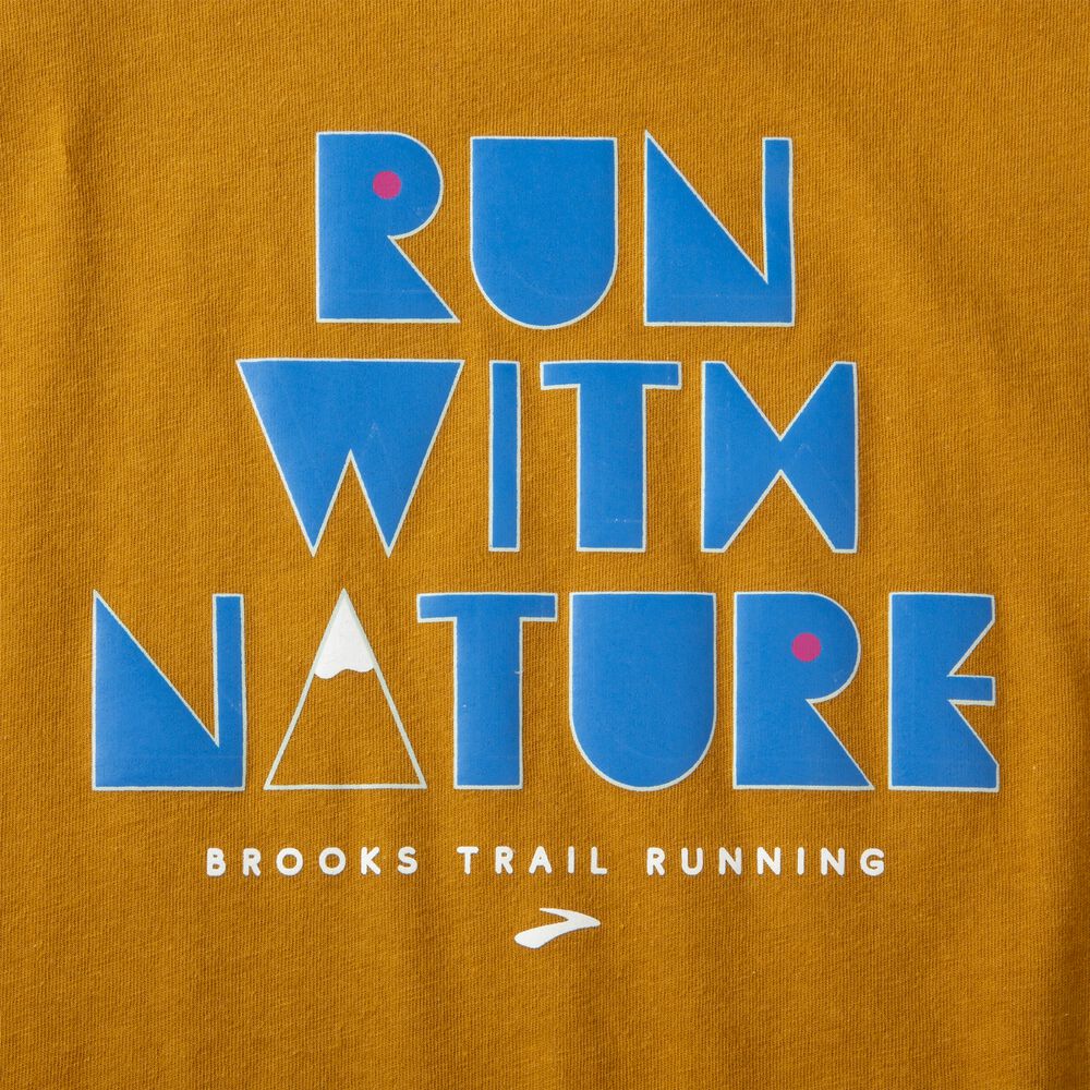 Brooks Distance Short Sleeve 2.0 Kadın Tişört Sarı/Mavi | TR-021365