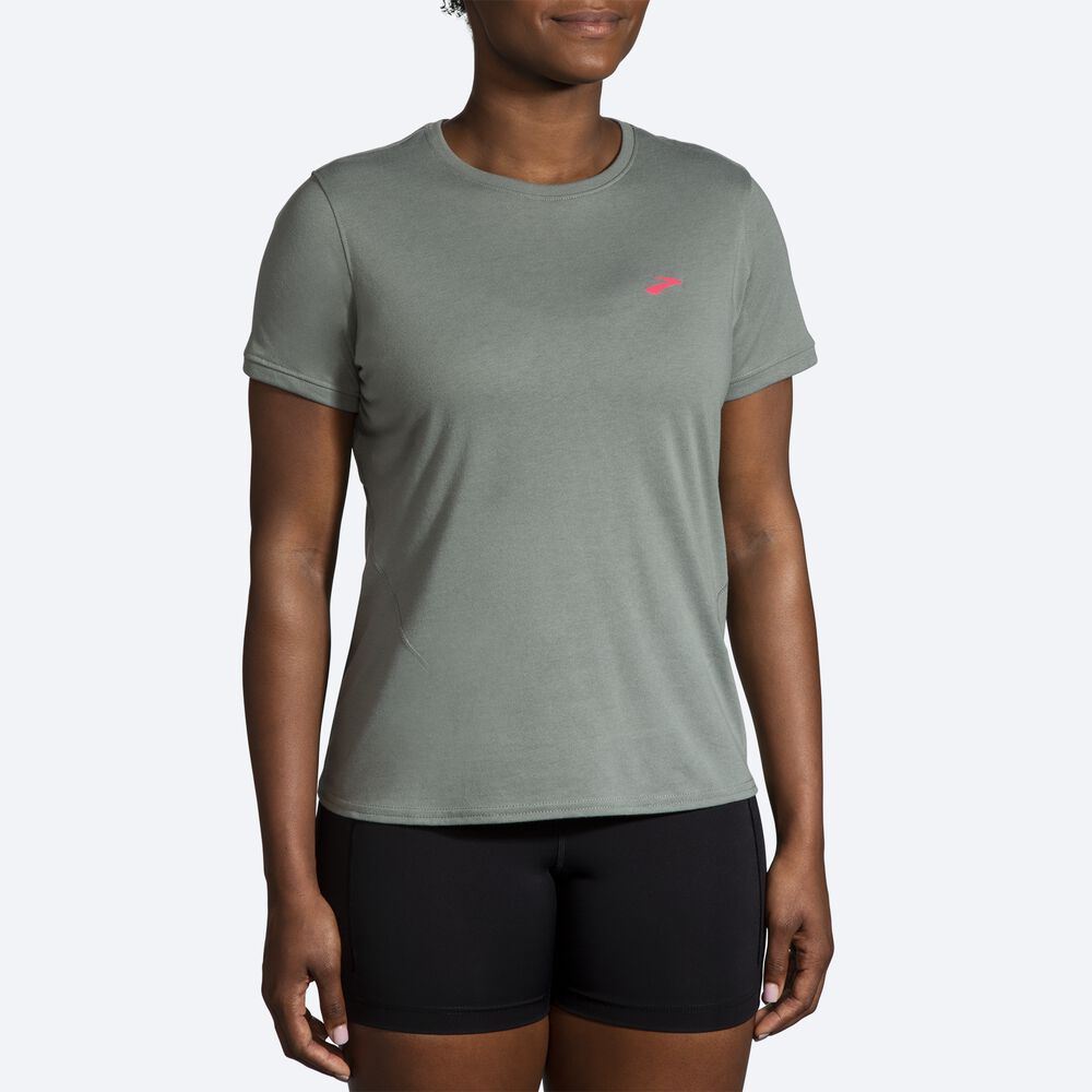 Brooks Distance Short Sleeve 2.0 Kadın Tişört Yeşil | TR-341586