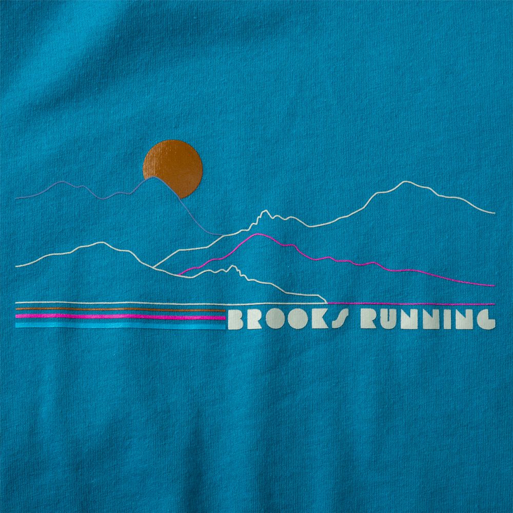 Brooks Distance Short Sleeve 2.0 Kadın Tişört Mavi | TR-394678