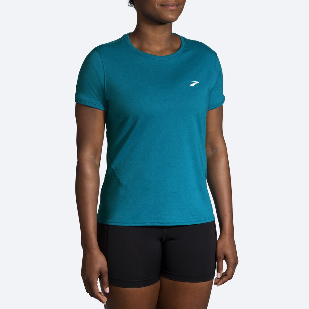 Brooks Distance Short Sleeve 2.0 Kadın Tişört Mavi | TR-517294