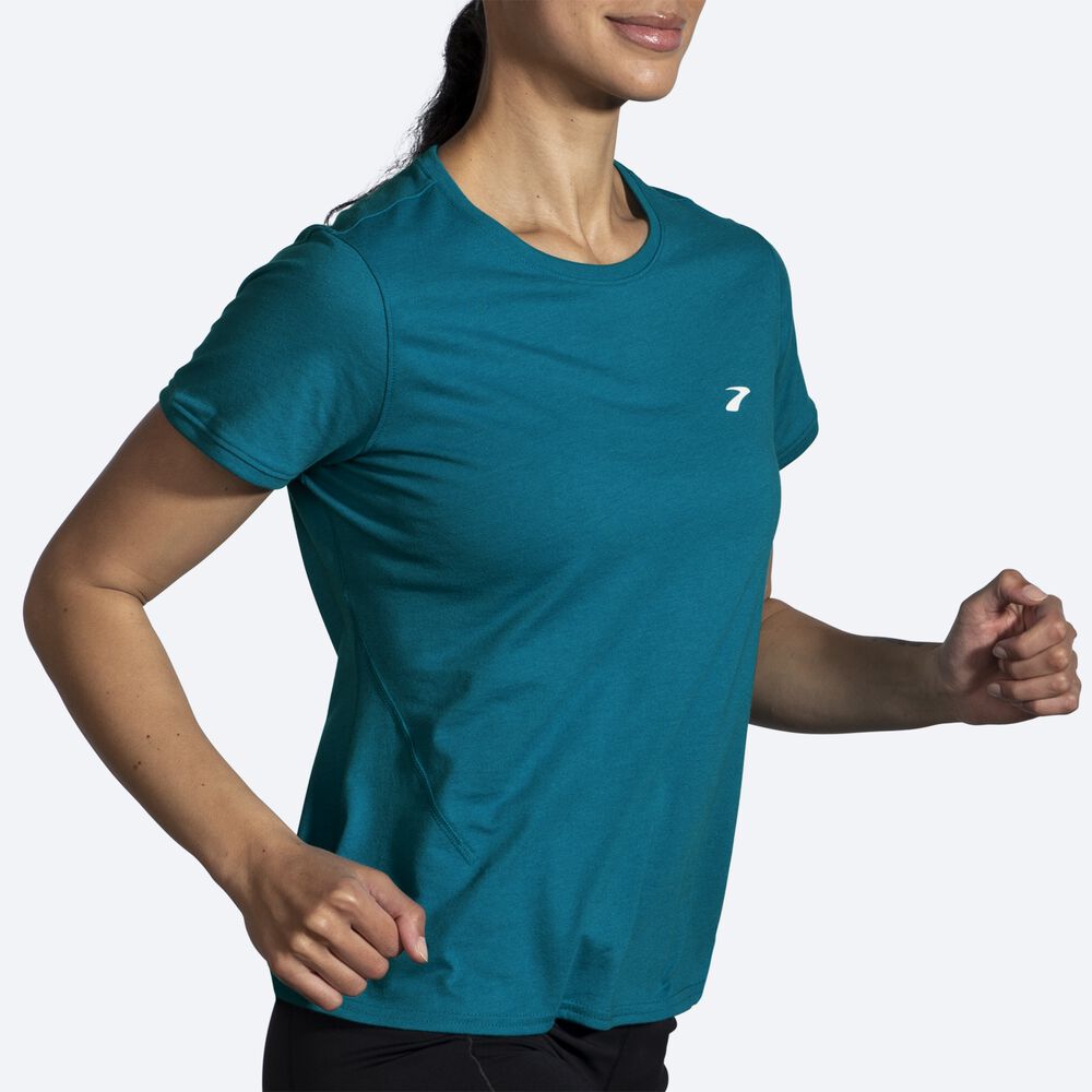 Brooks Distance Short Sleeve 2.0 Kadın Tişört Mavi | TR-517294