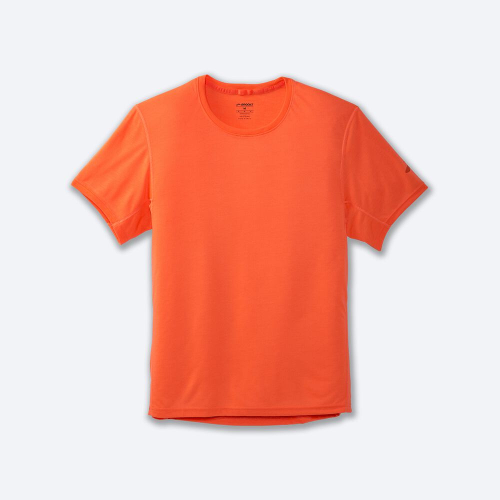 Brooks Distance Short Sleeve Erkek Tişört Turuncu | TR-014359