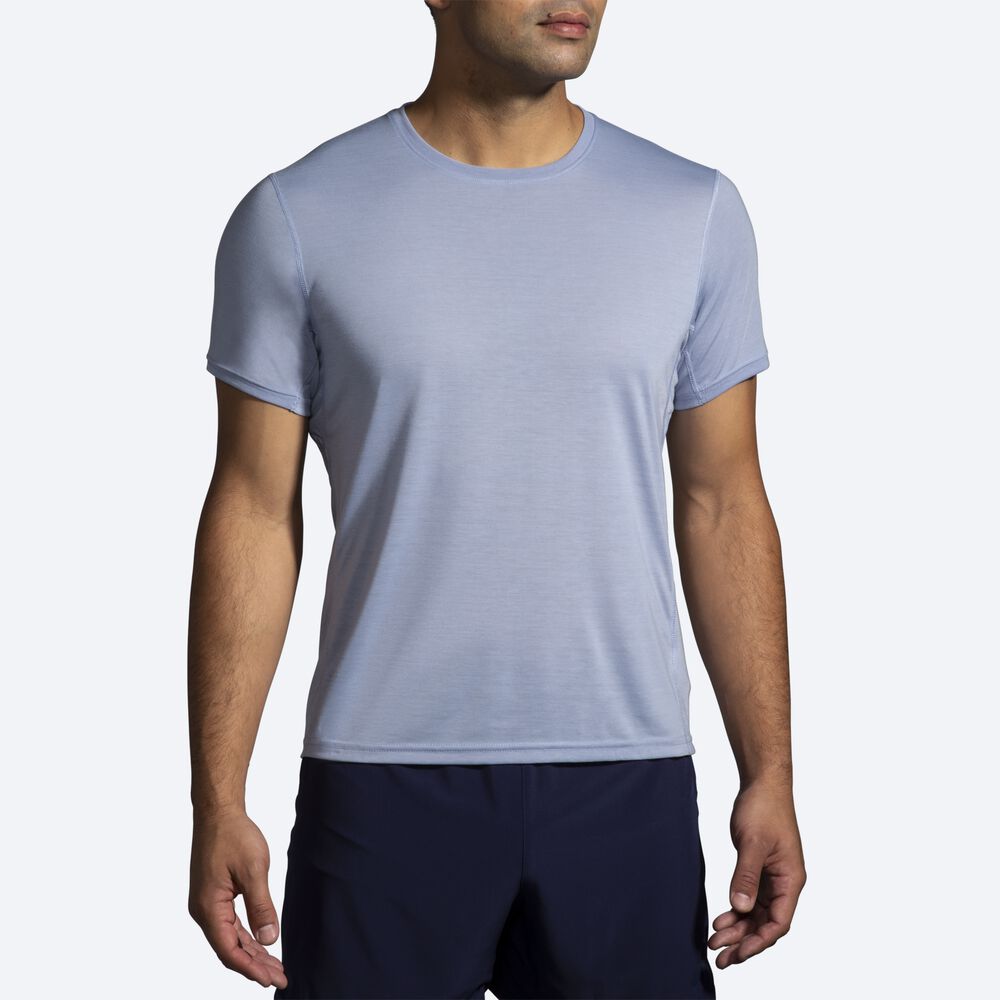 Brooks Distance Short Sleeve Erkek Tişört Mavi | TR-095834