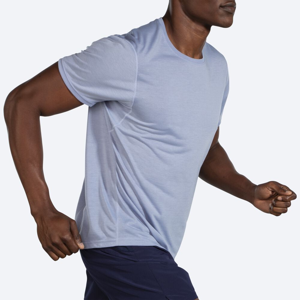 Brooks Distance Short Sleeve Erkek Tişört Mavi | TR-095834