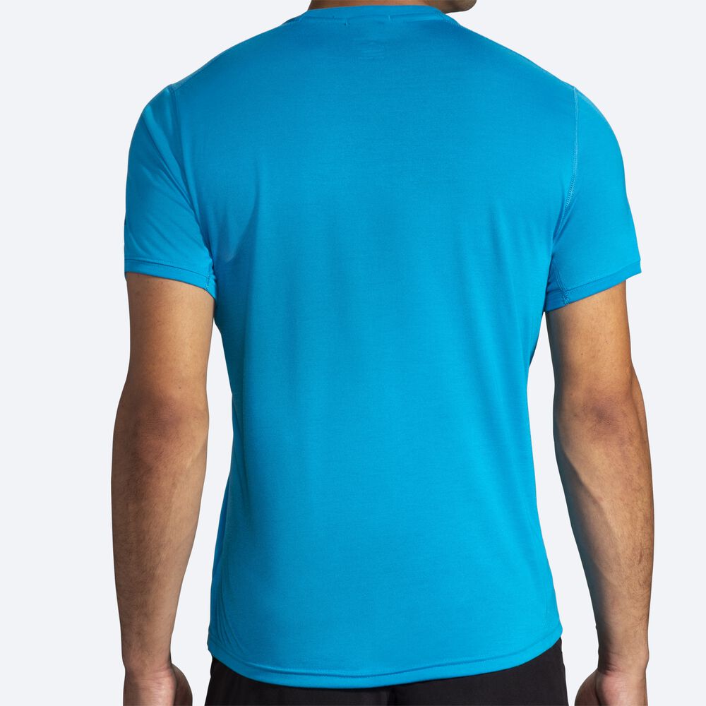 Brooks Distance Short Sleeve Erkek Tişört Mavi | TR-381406