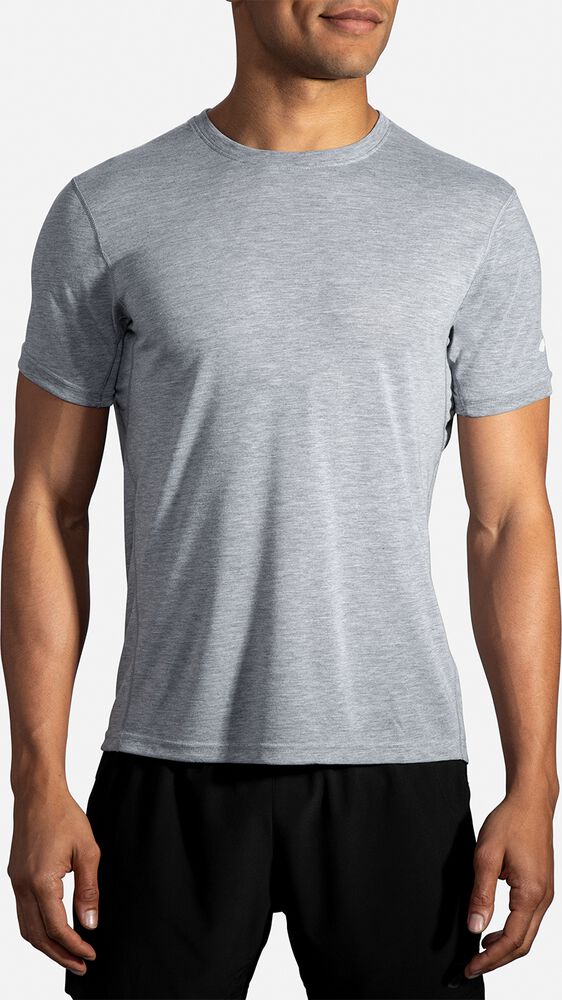 Brooks Distance Short Sleeve Erkek Tişört Gri | TR-401265