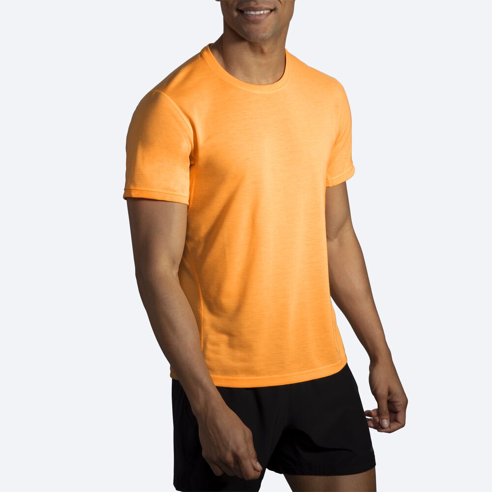 Brooks Distance Short Sleeve Erkek Tişört Turuncu | TR-829731