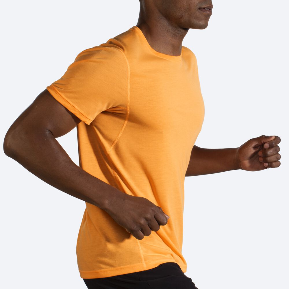 Brooks Distance Short Sleeve Erkek Tişört Turuncu | TR-829731