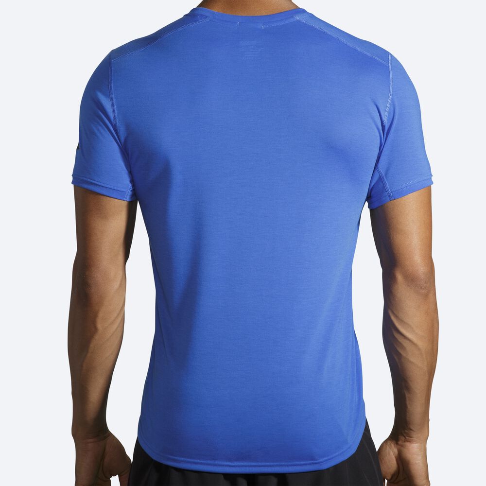 Brooks Distance Short Sleeve Erkek Tişört Mavi | TR-954603