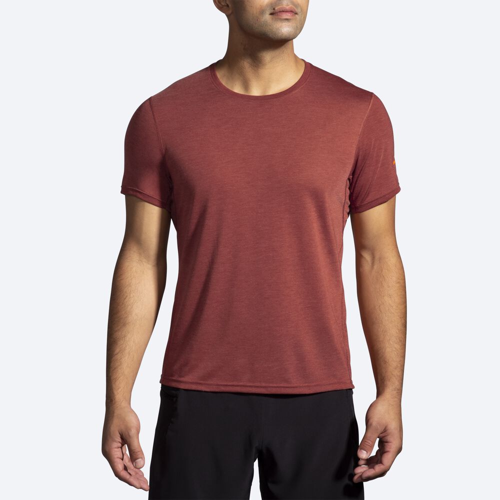 Brooks Distance Short Sleeve Erkek Tişört Bakır | TR-963204