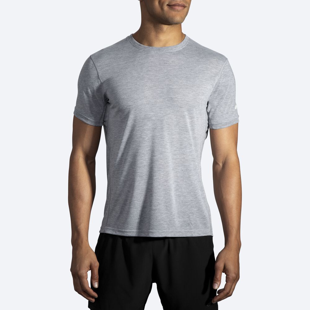 Brooks Distance Short Sleeve Erkek Tişört Gri | TR-986712