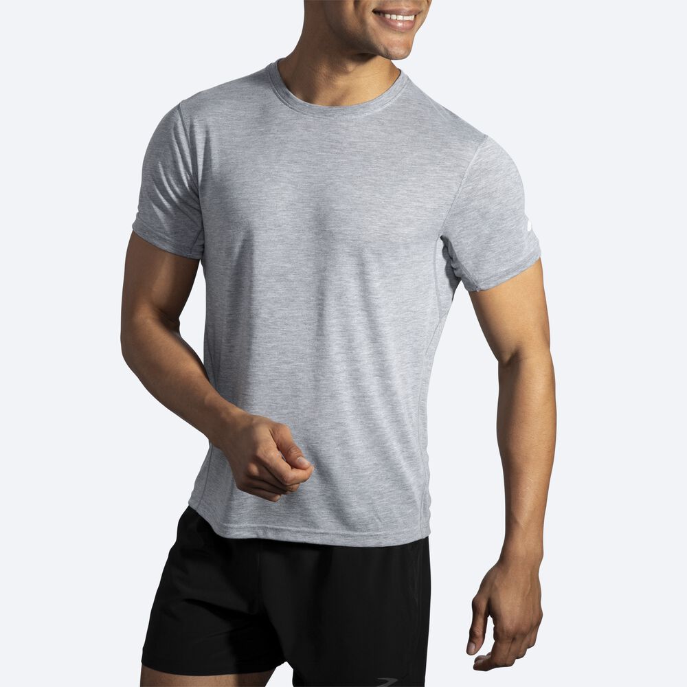 Brooks Distance Short Sleeve Erkek Tişört Gri | TR-986712