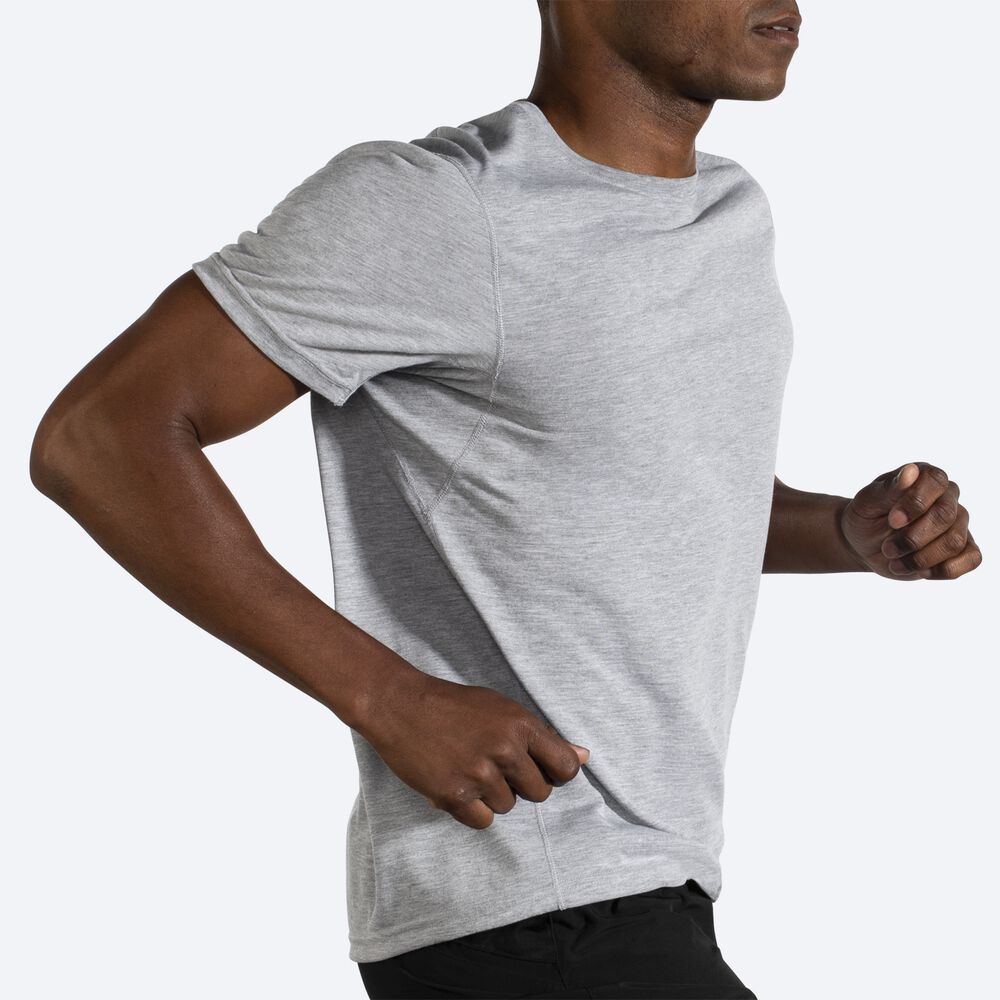 Brooks Distance Short Sleeve Erkek Tişört Gri | TR-986712