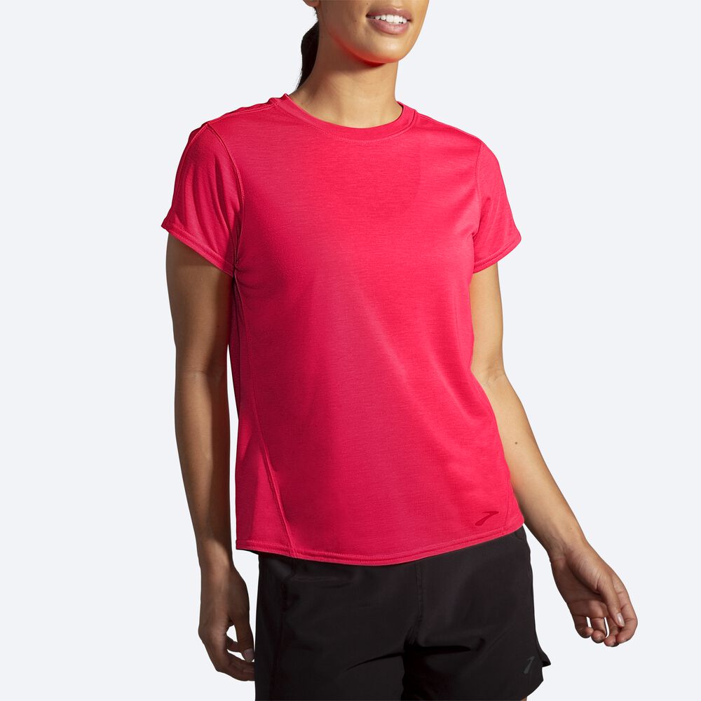 Brooks Distance Short Sleeve Kadın Tişört Pembe | TR-247150