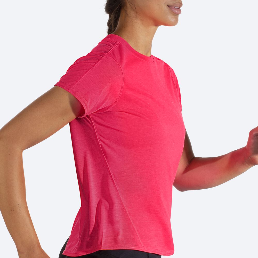 Brooks Distance Short Sleeve Kadın Tişört Pembe | TR-247150