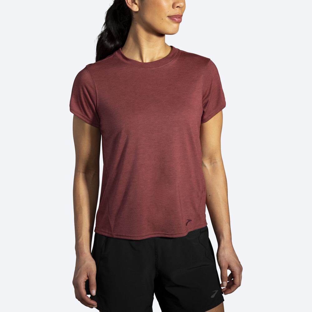 Brooks Distance Short Sleeve Kadın Tişört Çikolata | TR-293867