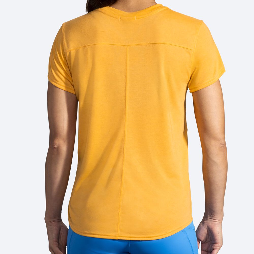 Brooks Distance Short Sleeve Kadın Tişört Sarı | TR-385104