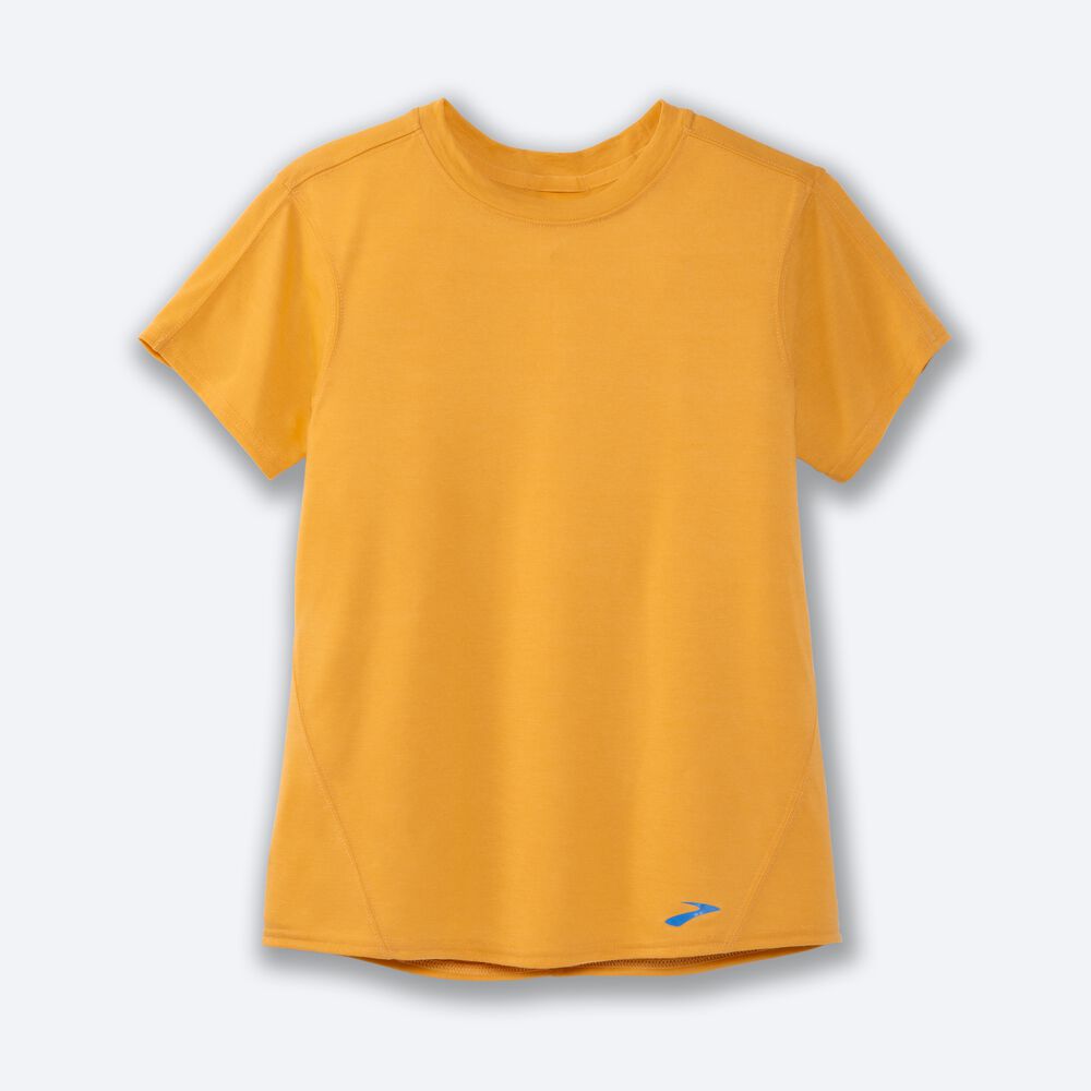 Brooks Distance Short Sleeve Kadın Tişört Sarı | TR-385104