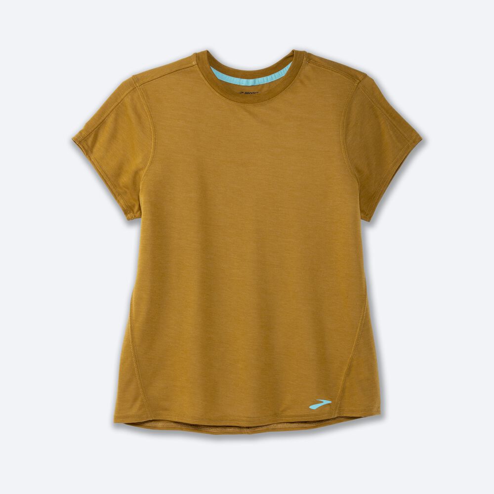 Brooks Distance Short Sleeve Kadın Tişört Zeytin Yeşili | TR-584916