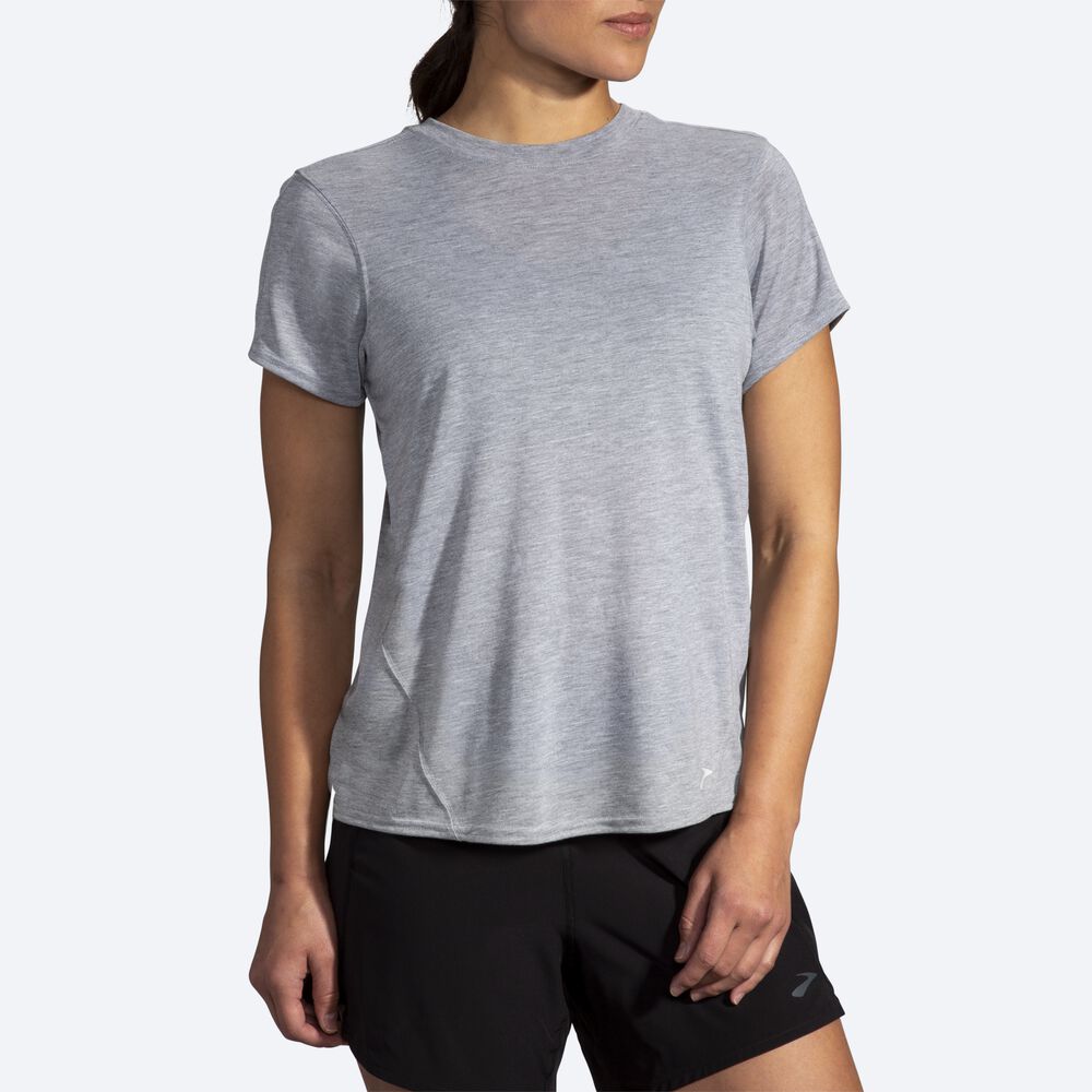 Brooks Distance Short Sleeve Kadın Tişört Gri | TR-651782