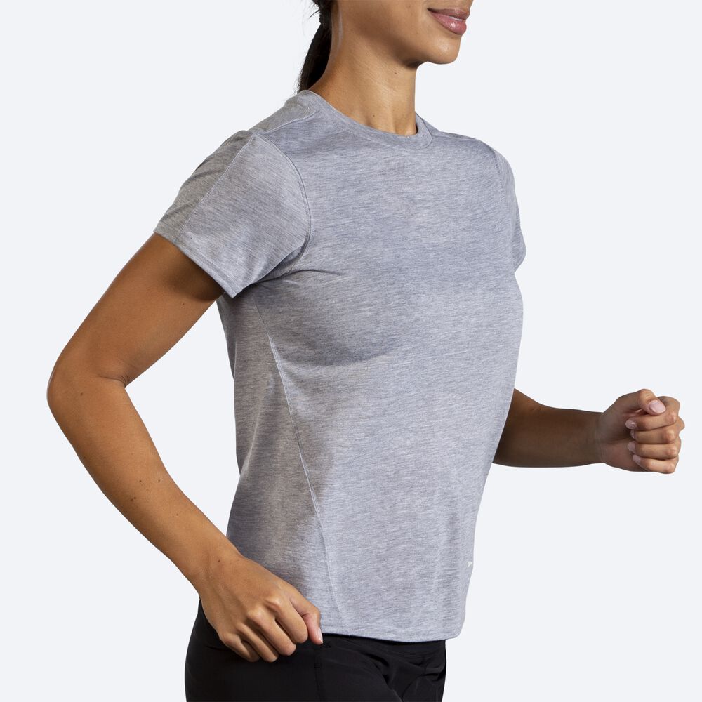 Brooks Distance Short Sleeve Kadın Tişört Gri | TR-651782