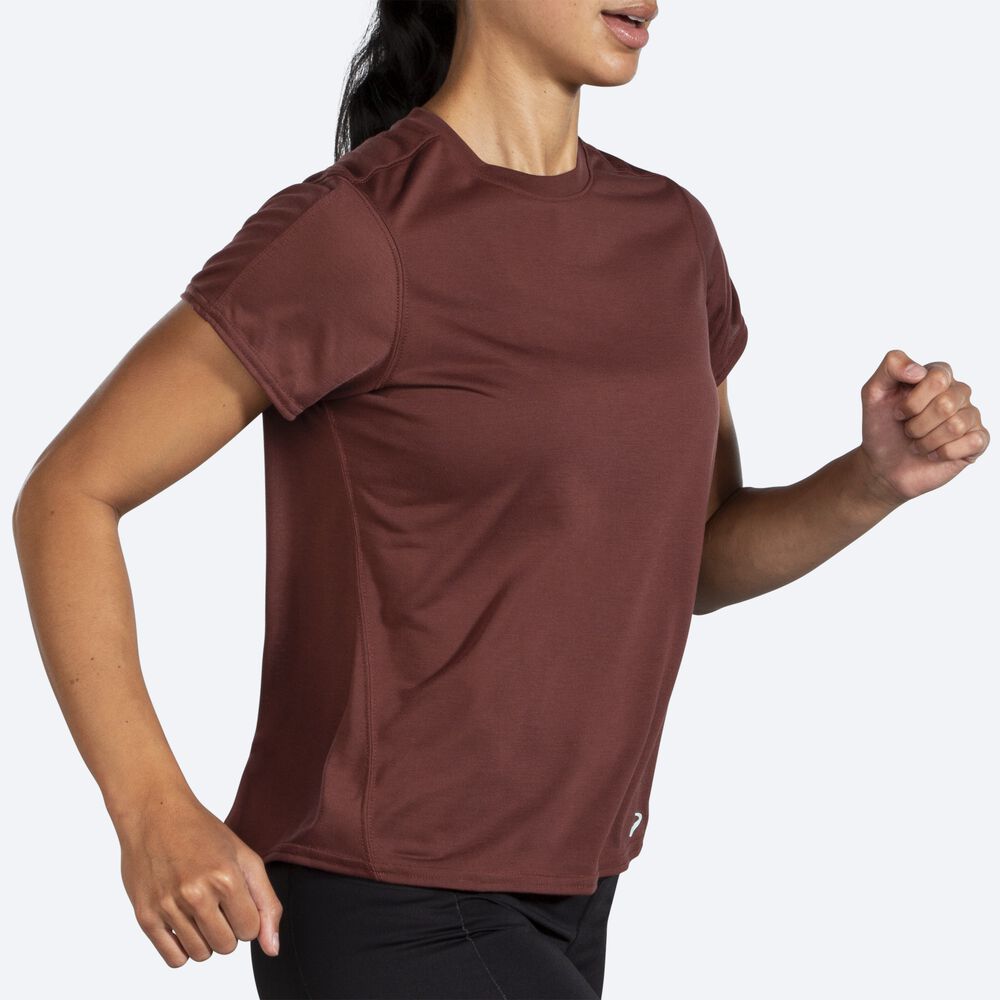 Brooks Distance Short Sleeve Kadın Tişört Çikolata | TR-724509