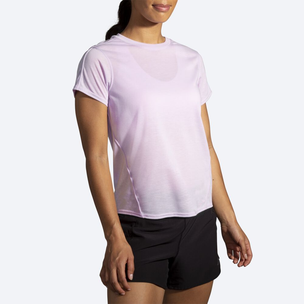 Brooks Distance Short Sleeve Kadın Tişört Mor | TR-736948