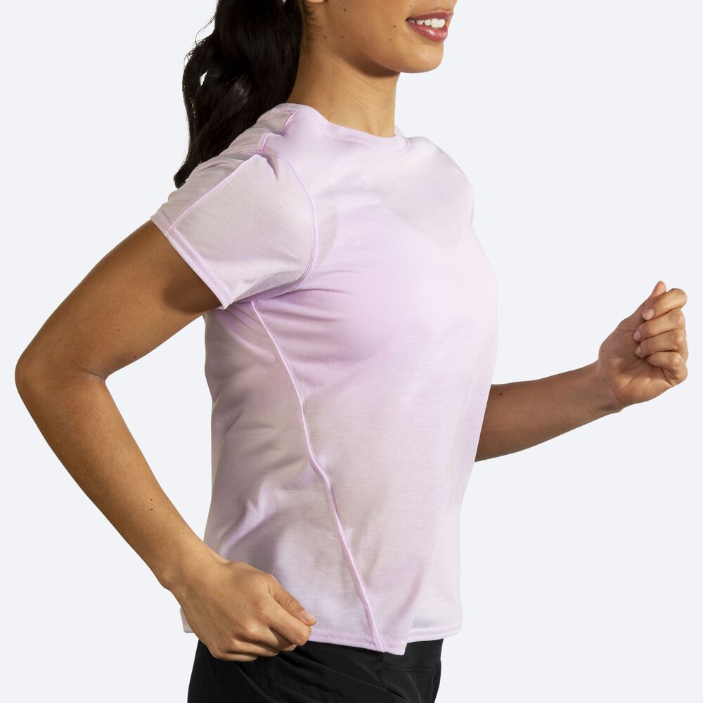 Brooks Distance Short Sleeve Kadın Tişört Mor | TR-736948