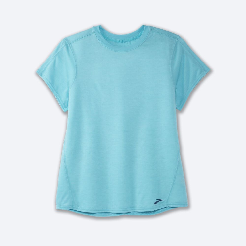 Brooks Distance Short Sleeve Kadın Tişört Turkuaz | TR-819603