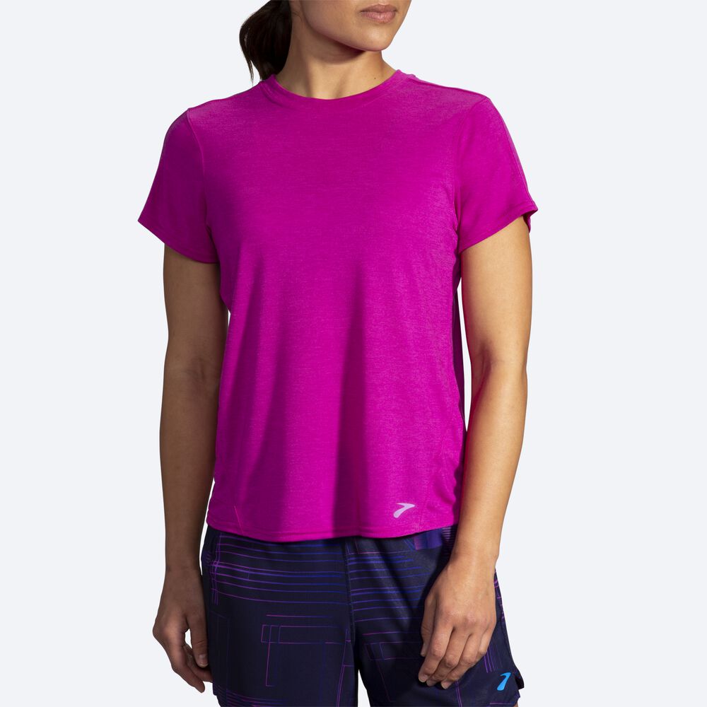 Brooks Distance Short Sleeve Kadın Tişört Pembe | TR-942065