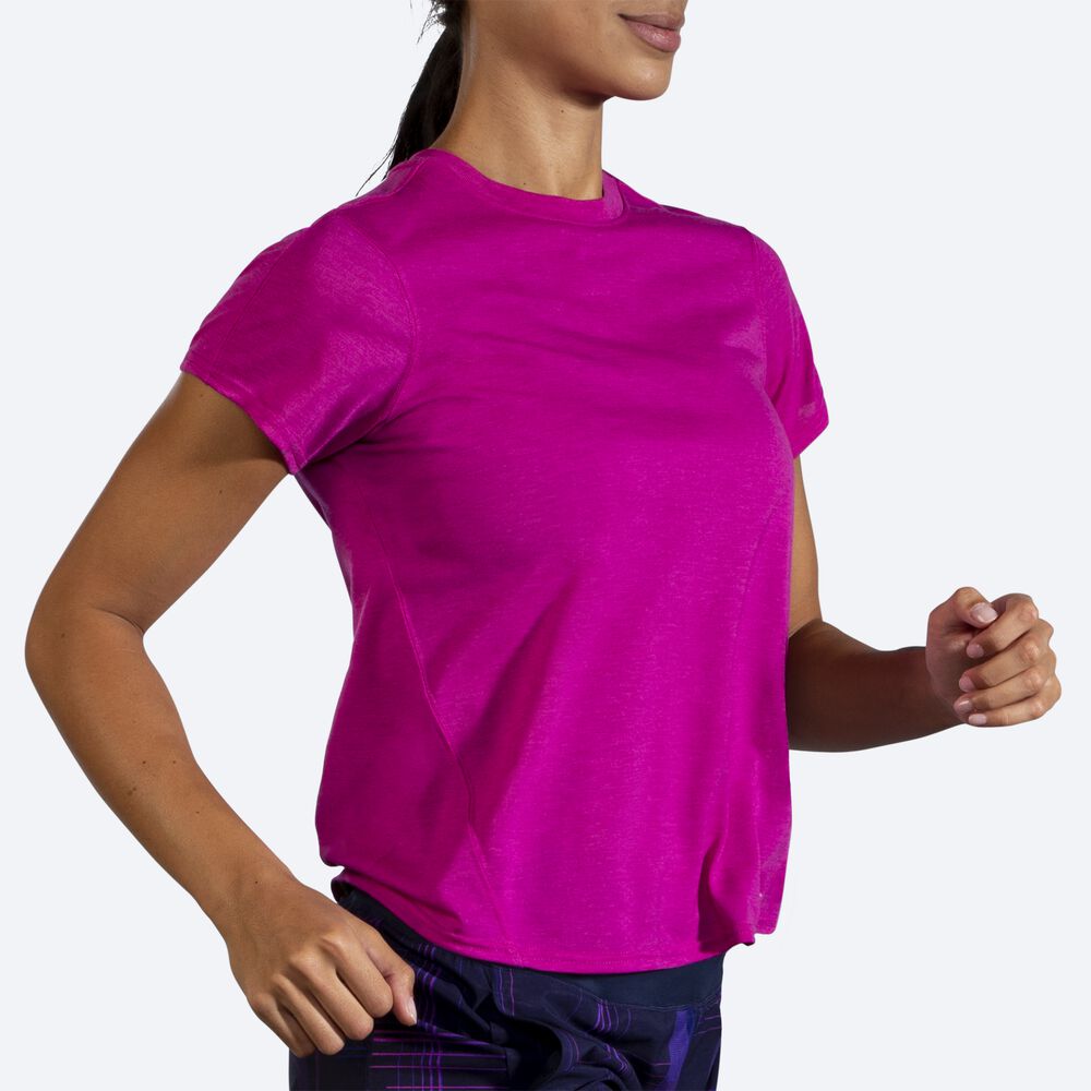 Brooks Distance Short Sleeve Kadın Tişört Pembe | TR-942065