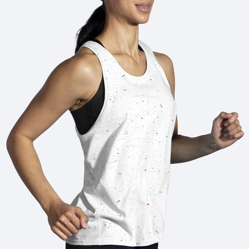 Brooks Distance Tank 2.0 Kadın Atlet Beyaz | TR-145809