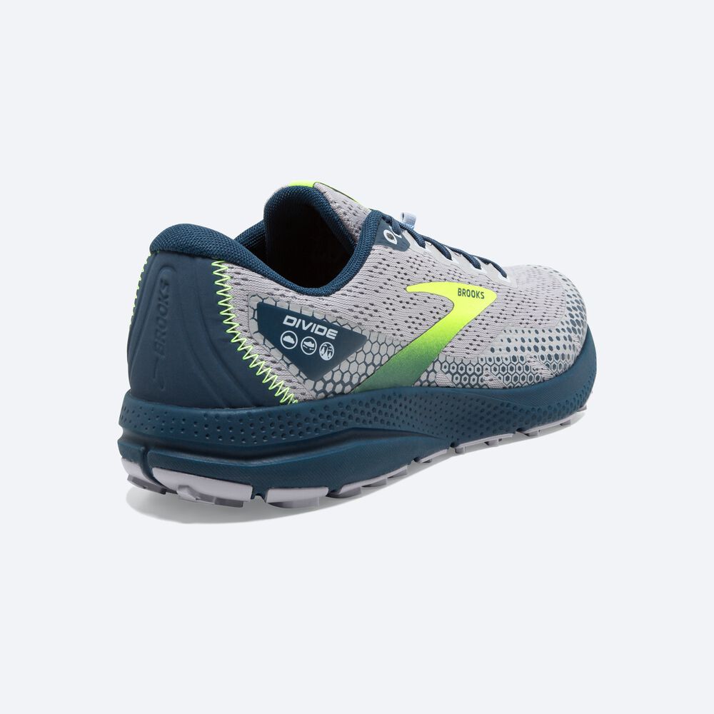 Brooks Divide 3 Erkek Trail Koşu Ayakkabısı Gri/Lacivert | TR-274510