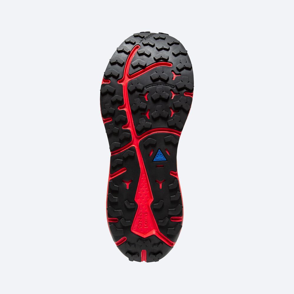 Brooks Divide 3 Erkek Trail Koşu Ayakkabısı Siyah/Kırmızı/Sarı | TR-472691