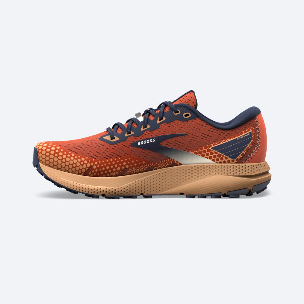 Brooks Divide 3 Erkek Trail Koşu Ayakkabısı Turuncu/Lacivert | TR-584276