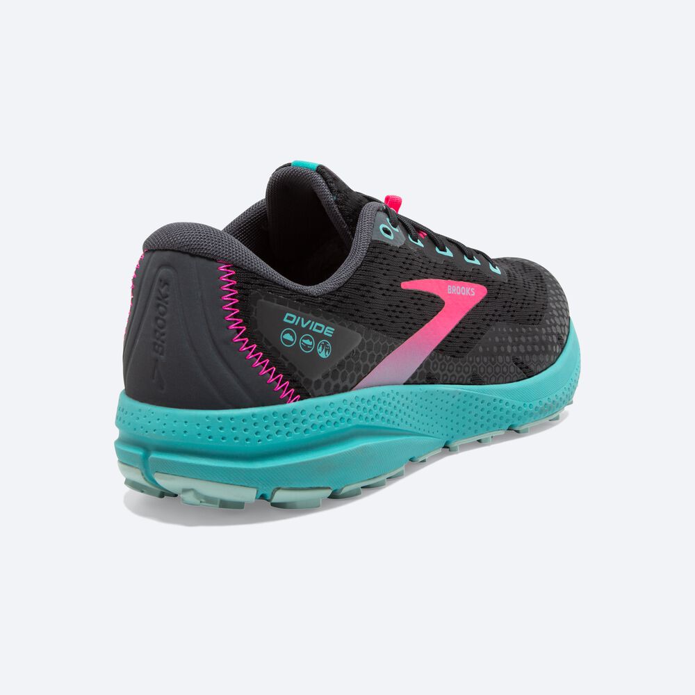 Brooks Divide 3 Kadın Trail Koşu Ayakkabısı Mavi Mercan/Pembe | TR-580396