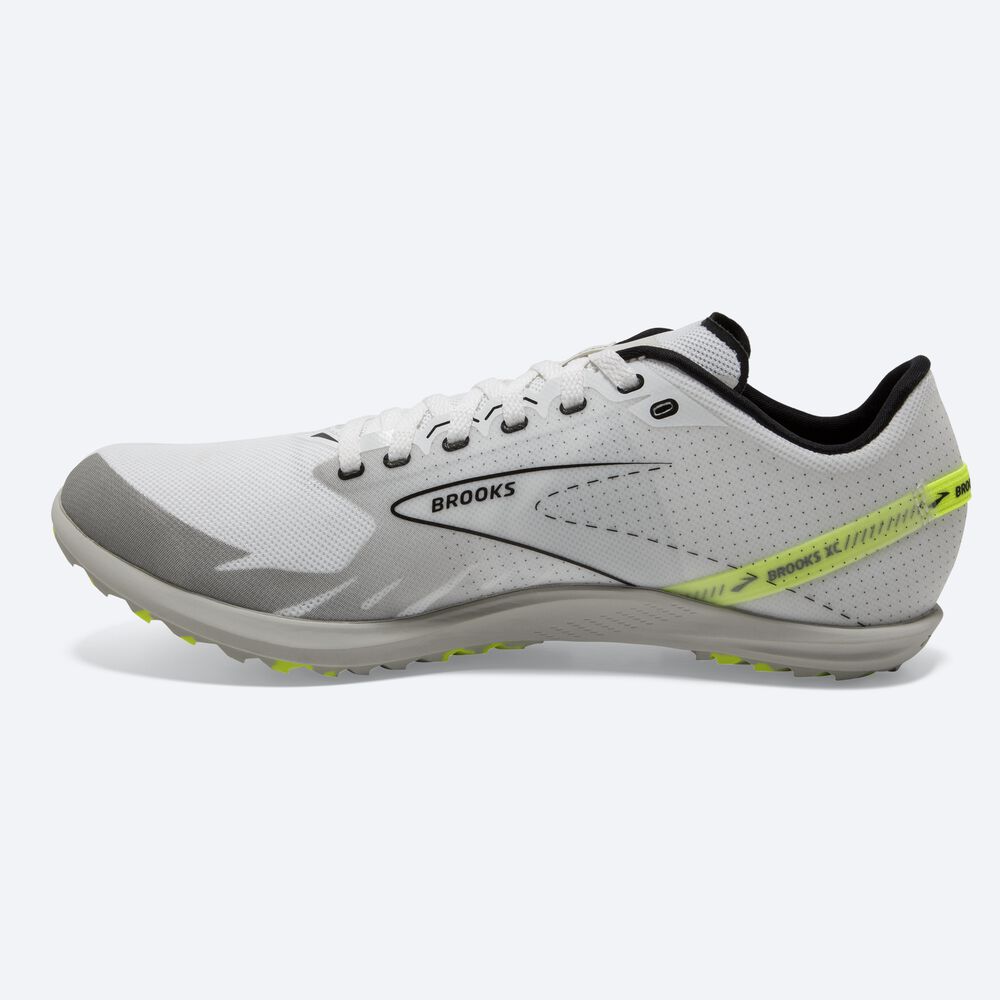 Brooks Draft XC Spikeless Erkek Çivili Ayakkabı Beyaz/Siyah | TR-690381