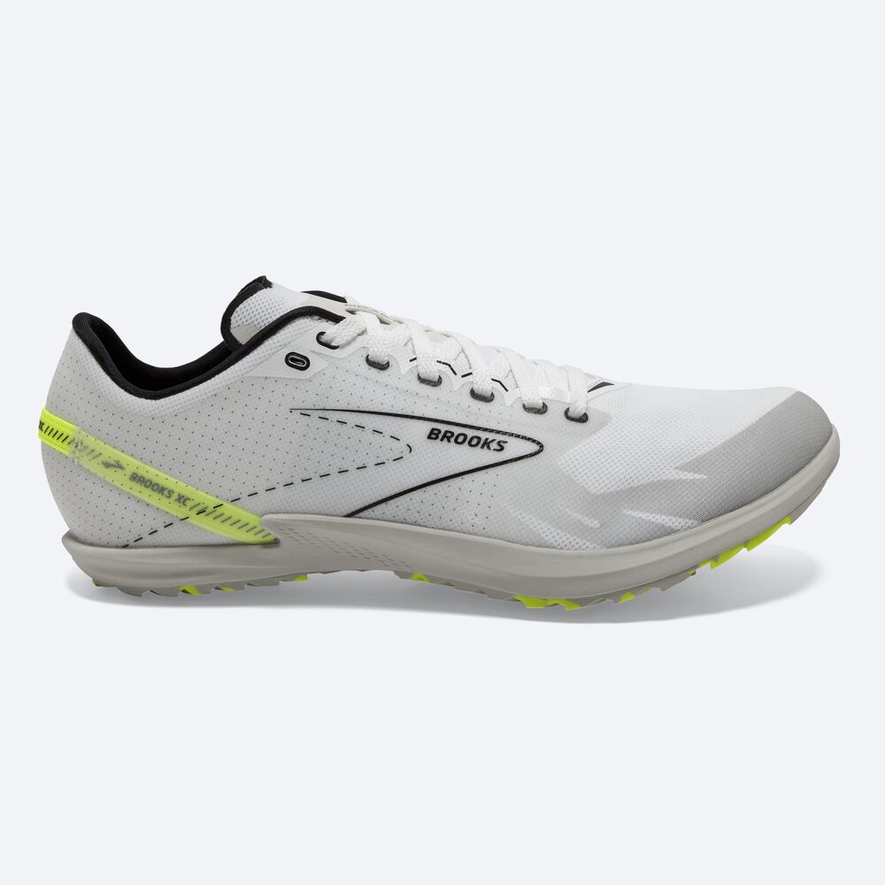 Brooks Draft XC Spikeless Erkek Çivili Ayakkabı Beyaz/Siyah | TR-690381