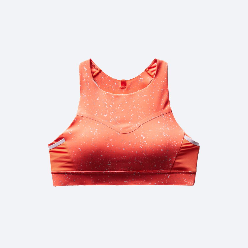 Brooks Drive 3 Pocket Run Bra Kadın Spor Sütyeni Turuncu | TR-376098