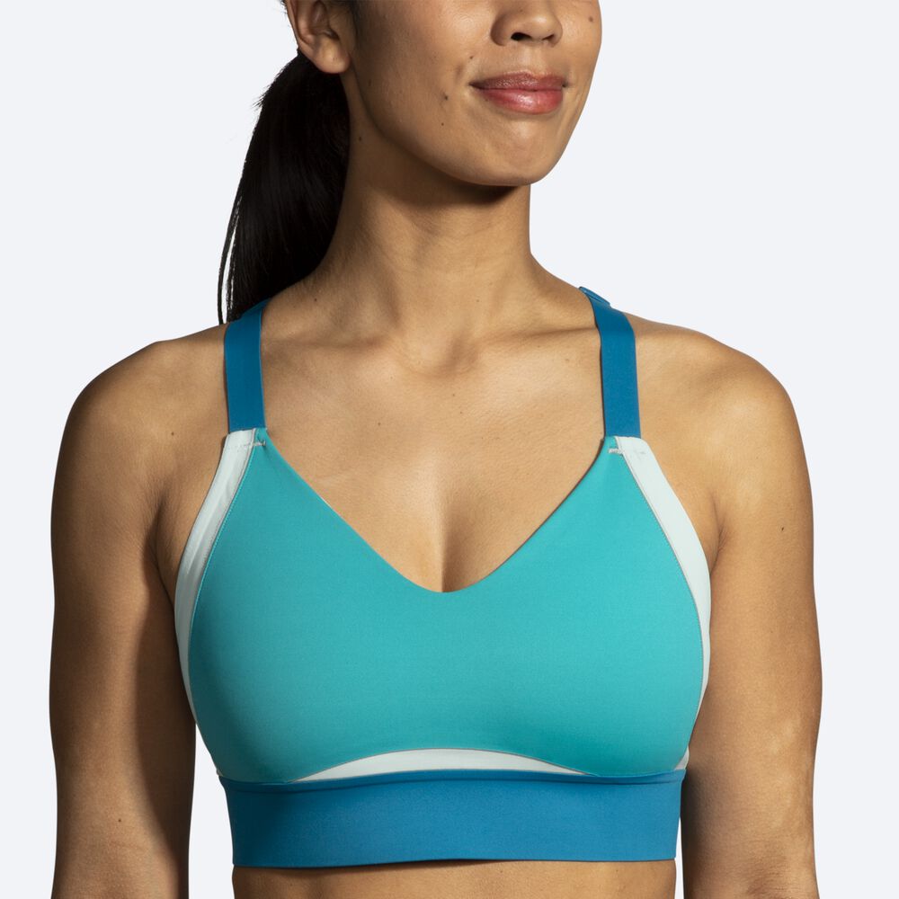 Brooks Drive Interlace Run Bra Kadın Spor Sütyeni Yeşil/Açık Nane | TR-215384