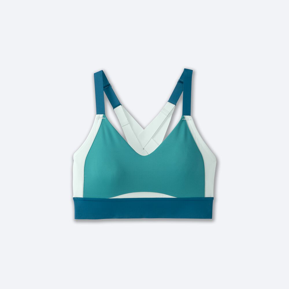 Brooks Drive Interlace Run Bra Kadın Spor Sütyeni Yeşil/Açık Nane | TR-215384