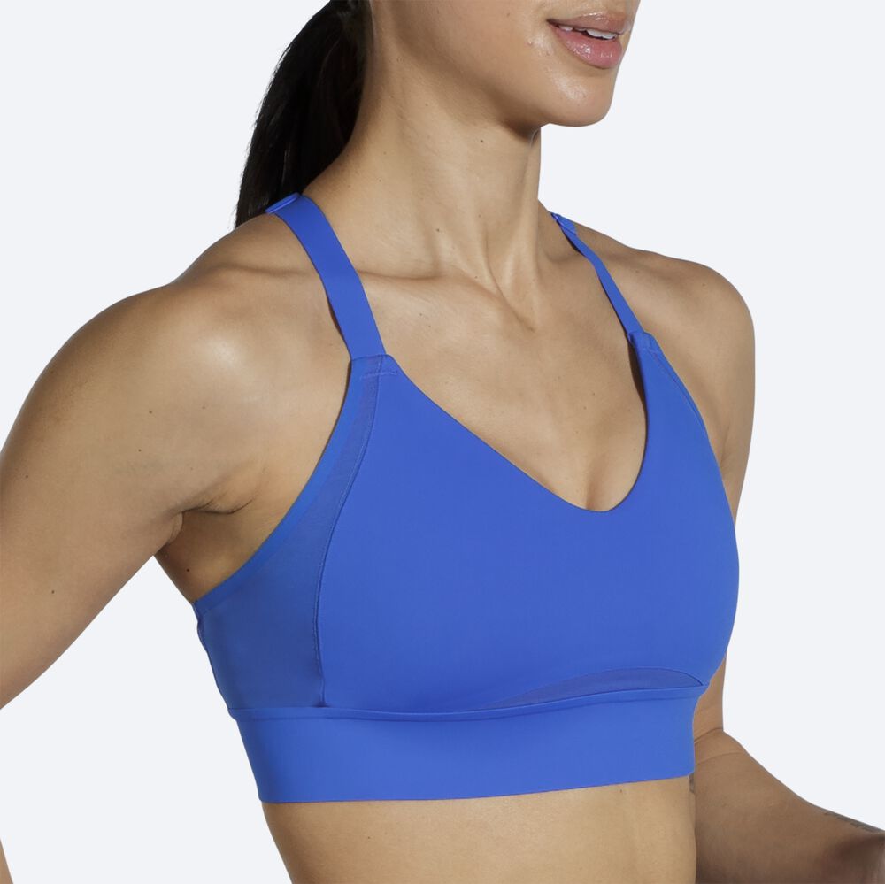 Brooks Drive Interlace Run Bra Kadın Spor Sütyeni Mavi | TR-265378