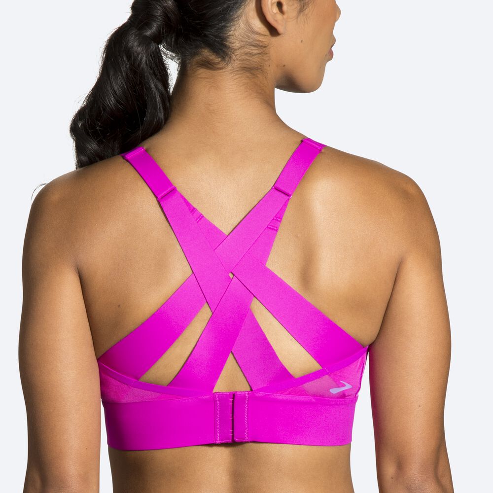 Brooks Drive Interlace Run Bra Kadın Spor Sütyeni Pembe/Mor | TR-517896