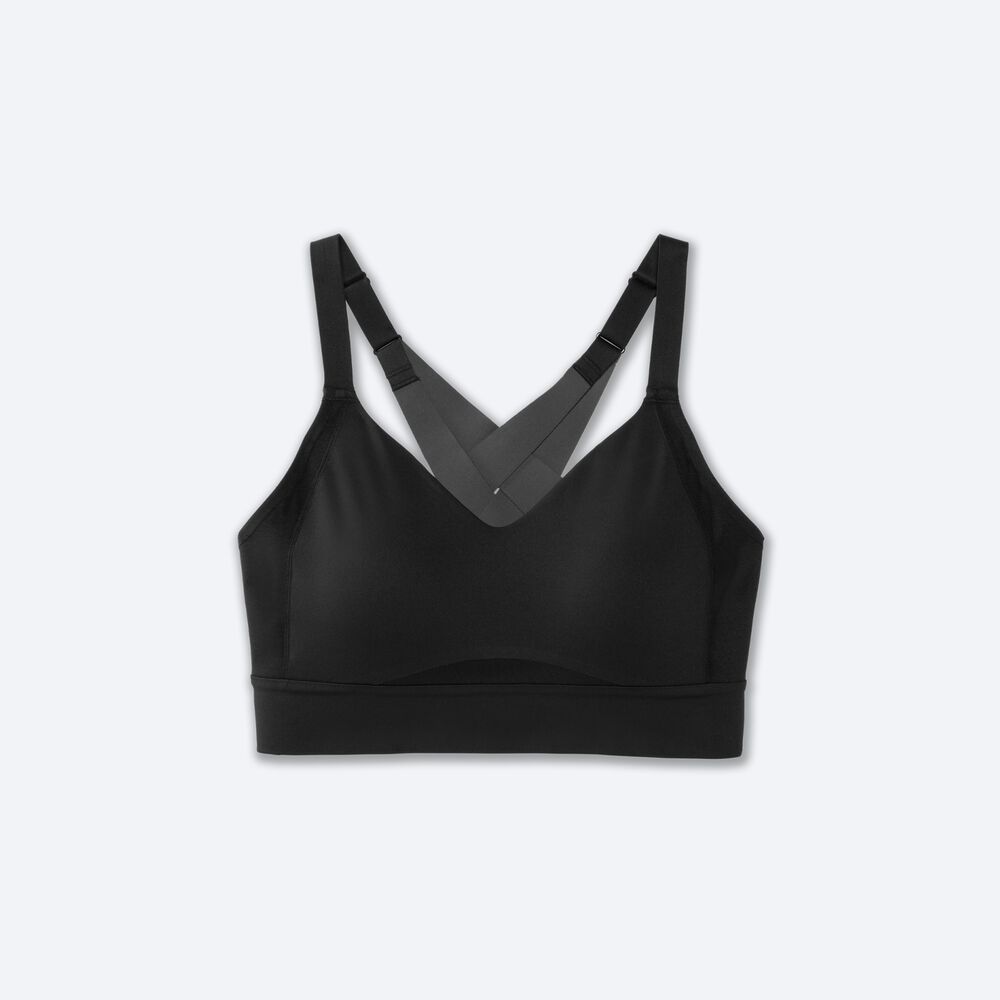 Brooks Drive Interlace Run Bra Kadın Spor Sütyeni Siyah | TR-714083