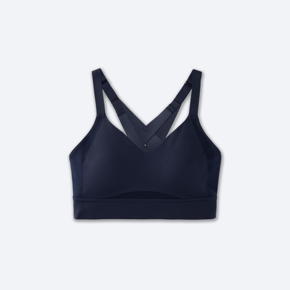 Brooks Drive Interlace Run Bra Kadın Spor Sütyeni Lacivert | TR-716853