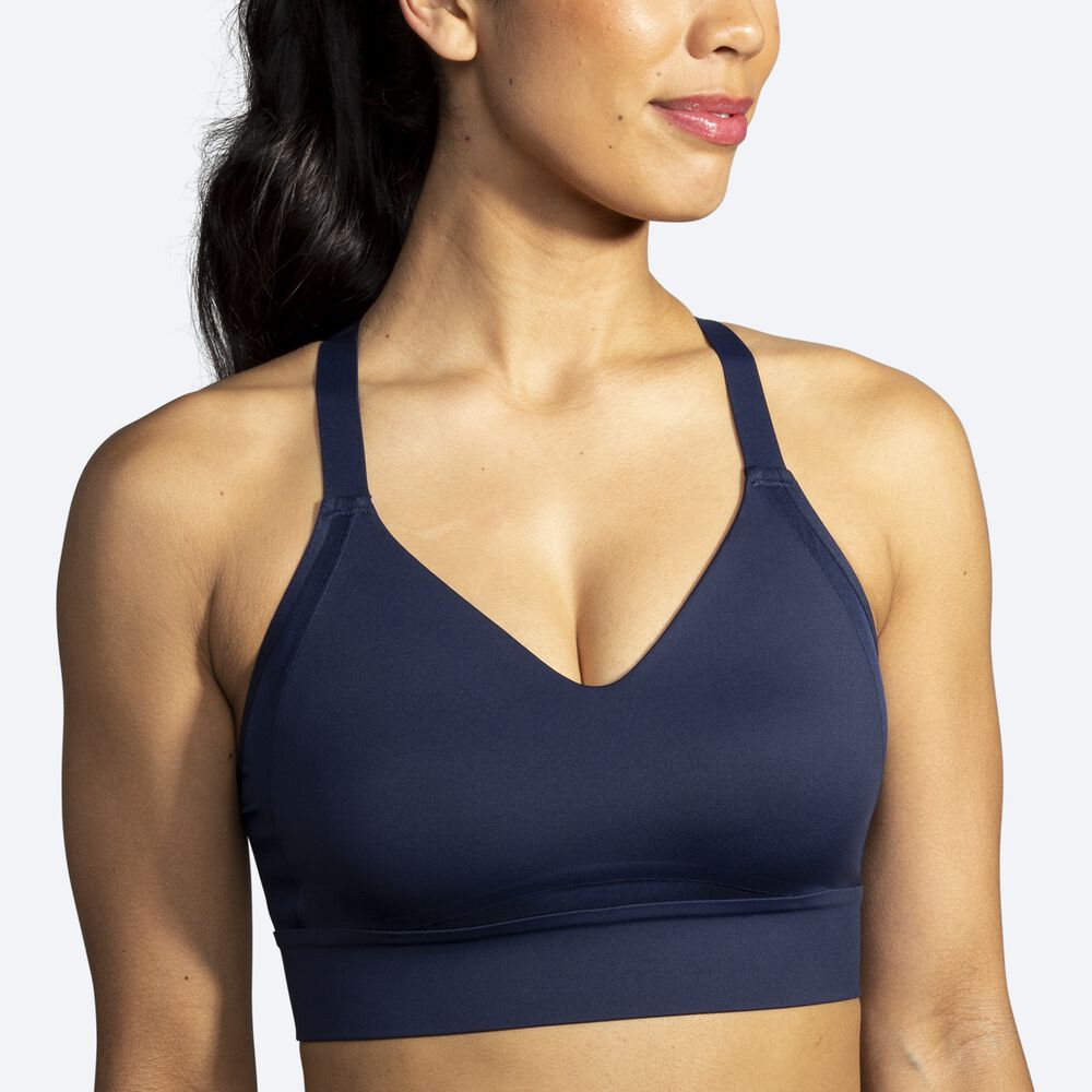 Brooks Drive Interlace Run Bra Kadın Spor Sütyeni Lacivert | TR-716853