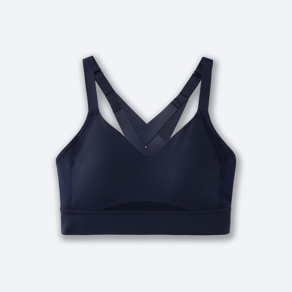 Brooks Drive Interlace Run Bra Kadın Spor Sütyeni Lacivert | TR-716853