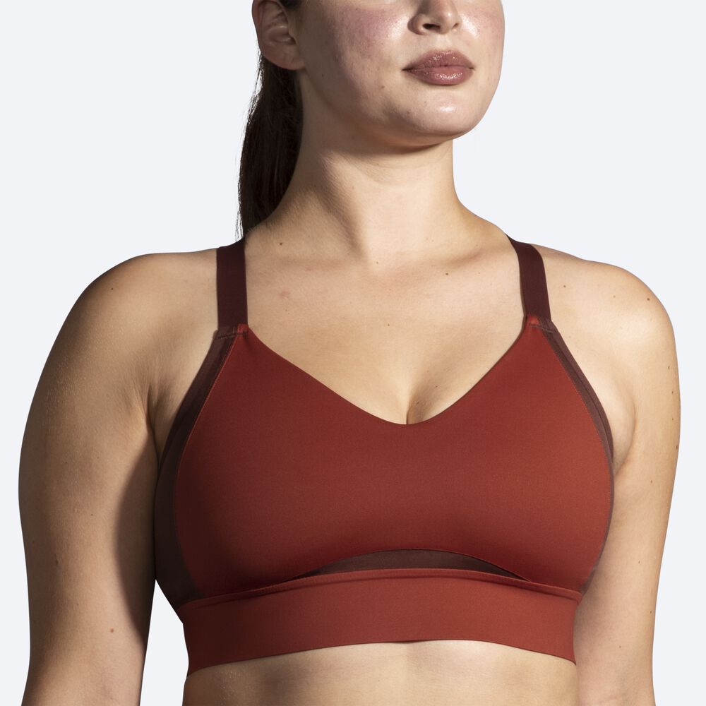 Brooks Drive Interlace Run Bra Kadın Spor Sütyeni Bakır | TR-782356