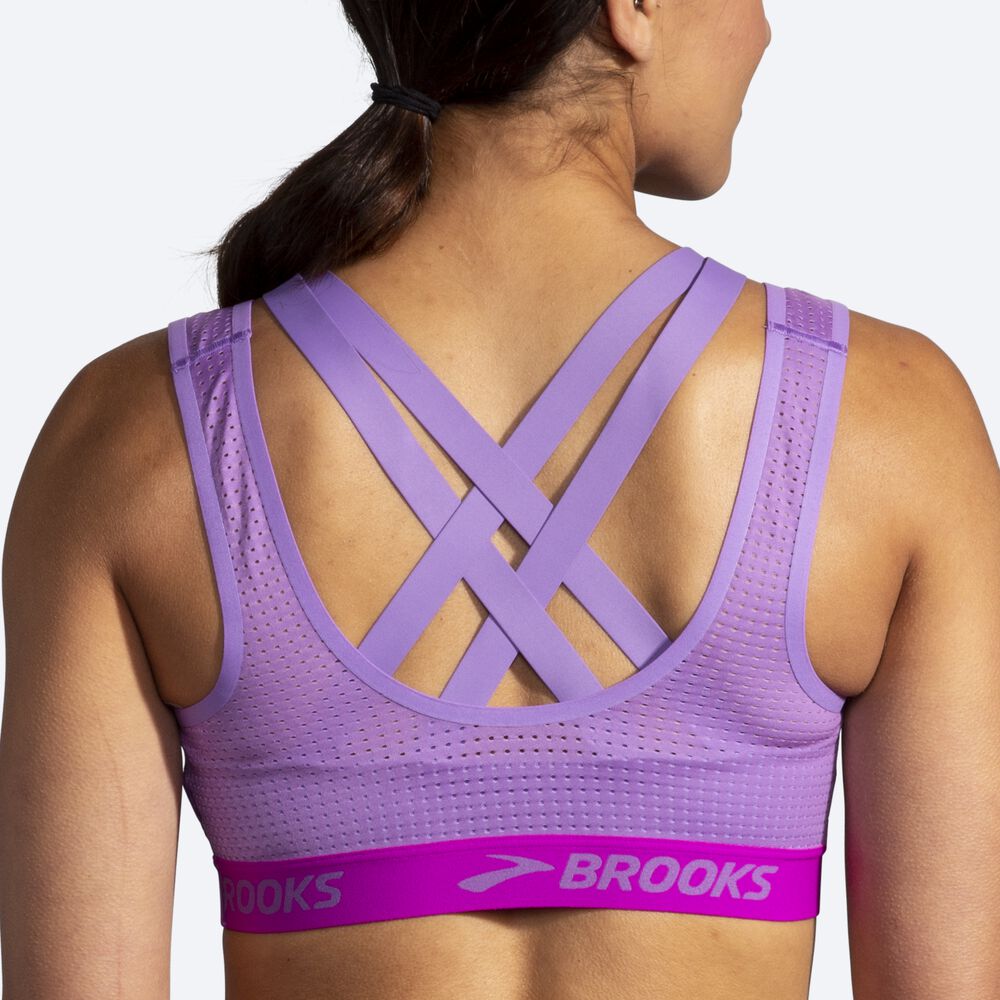 Brooks Drive Mesh Run Bra Kadın Spor Sütyeni Mor | TR-214856