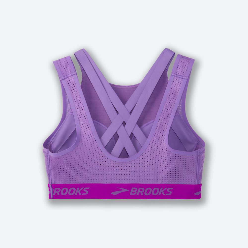 Brooks Drive Mesh Run Bra Kadın Spor Sütyeni Mor | TR-214856